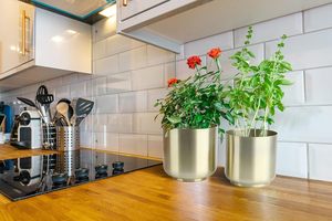 ชุดกระถางต้นไม้กลางแจ้ง/ในร่มทำจากโลหะสีทอง2ชุดพร้อมรูระบายน้ำภาชนะสำหรับปลูกต้นไม้สำหรับใช้ในสวน - Product Image 4