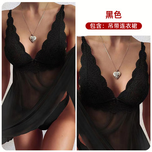 Underwear Pleated Belt Sexy Lingerie Lace <b>Perspective</b> Elegant and Sexy - Product Image 3