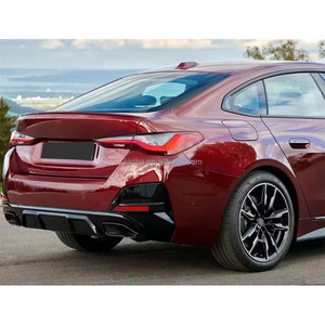 Parachoques trasero para coche BMW, kit de parachoques trasero de ABS con garganta trasera y soporte para serie 4 G26 425i <span class=keywords><strong>430i</strong></span> <span class=keywords><strong>M</strong></span> <span class=keywords><strong>Sport</strong></span> Sedan <span class=keywords><strong>2021</strong></span> + negro brillante - Product Image 3