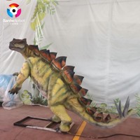 Robot Sanhe, dinosaure stégosaure réaliste grandeur nature, animatronique, pour parc à thème jurassique et exposition muséale (certifié CE RoHS)