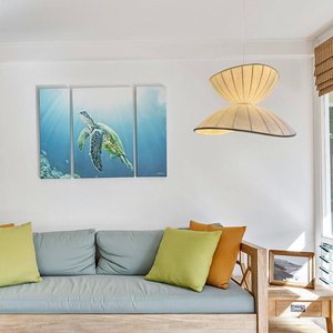 Lustre artisanal de style mi-siècle, suspension minimaliste populaire, <span class=keywords><strong>lampe</strong></span> à suspension en soie pour usage résidentiel - Product Image 3