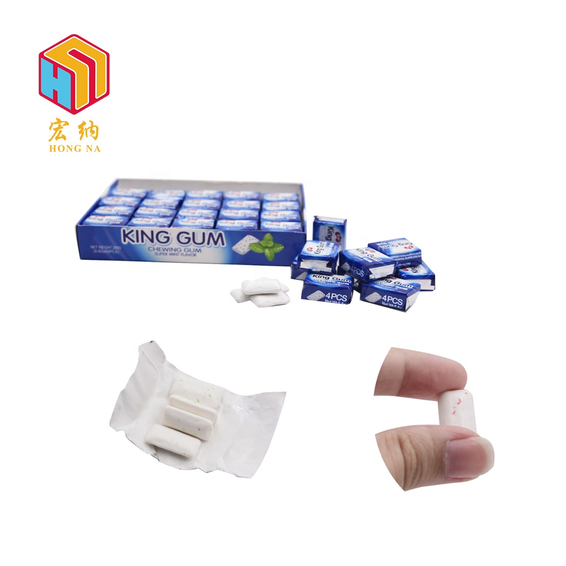 Хит продаж, хрустящая китайская жевательная резинка, заполненная свежим дыханием, с 4 шт.
