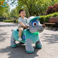 Voiture électrique pour enfants Joy2fun, jouet en peluche en forme d'animal mignon, avec lumières LED, moteur 250W, capacité de charge de 150 kg, pour parc d'attractions intérieur