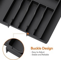 Organizador de Cubiertos Expandible y Versátil, Bandeja Ajustable para Cajón de Cocina para Utensilios y Herramientas
