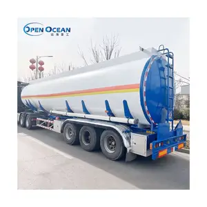 Meilleur prix 45000L 3 essieux liquide carburant essence huile Diesel essence eau lait Transport alliage d'aluminium camion-citerne semi-remorque