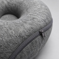 YAOYUE Lit pour chat en feutre de laine, tunnel donut modulaire 3-en-1 avec fermeture éclair détachable – Niche intérieure confortable pour chat 100 cm, nettoyage facile