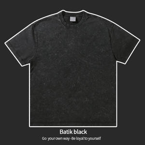 高品質300gsmカスタマイズ可能なシャツ春夏用Oネック襟洗浄通気性熟成外観特大オプション - Product Image 6