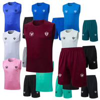 Chalecos de Fútbol sin Mangas de Poliéster 100% de Alta Calidad al por Mayor, de Secado Rápido, Personalizables con Nombre de Equipo, Conjunto de Camisetas de Fútbol