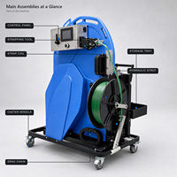 Machine de cerclage automatique à alimentation rapide et facile par sangle à tension uniforme pour l'industrie alimentaire et papetière