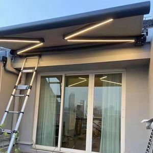Pare-soleil d'extérieur, auvent latéral rétractable automatique, auvent roulant en aluminium, auvent de porte - Product Image 5