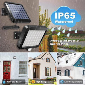 Lámpara Solar Ultra Brillante con Sensor de Movimiento para Pared, IP65 Impermeable, 6000K Luz de Día, Luz de Seguridad Separable para Porche, Patio, Terraza - Product Image 2