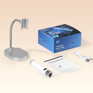 <span class=keywords><strong>Lampe</strong></span> à ongles <span class=keywords><strong>LED</strong></span> <span class=keywords><strong>UV</strong></span> sans fil intelligente AI avec capteur IA, séchoir à vernis gel rechargeable, mini <span class=keywords><strong>lampe</strong></span> à gel personnalisable - Product Image 4