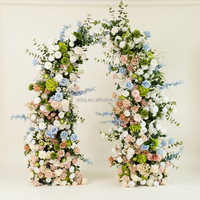 Arche de fleurs en forme de corne pour mariage, vente en gros, pour décoration d'événements et de mariages