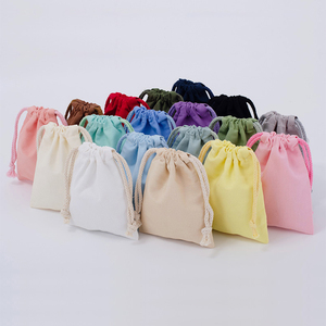 Spot goods acepta personalización bolsa de polvo ecológica lona/algodón bolsa de cordón de almacenamiento de regalo promocional con logotipo