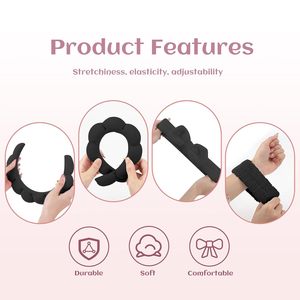 Muñequera de Spa personalizada, puños de microfibra, banda de lavado de muñeca elástica, puños de limpieza para lavar la cara, pulseras absorbentes - Product Image 4
