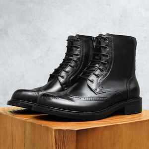 Botas Chelsea de Cuero Genuino para Hombre, Estilo Brogue, Premium, Cómodas, Hechas a Mano, Duraderas, Sin Cordones, para Fiestas y Vida Diaria - Product Image 2
