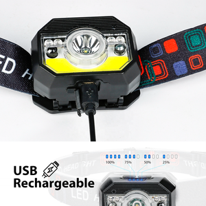 Linterna Frontal LED COB Ligera Brightenlux de 75g, Recargable, con Sensor de Movimiento, Luz Roja para Camping, Pesca Nocturna y Correr - Product Image 6