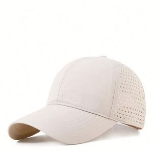 Wholesale Formal Sporty Canvas 6-Panel <b>Waterproof</b> Baseball Cap Laser Cut Hole Golf <b>Hat</b> - Product Image 3