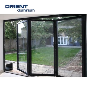Puerta Plegable de Aluminio de Doble Vidrio para Exterior, Tipo Acordeón, Precio de Fábrica - Product Image 2