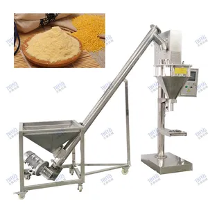 O enchimento automático 500g 1kg 2kg 5kg farinha leite café tempero pó pequeno saquinho garrafa pesa máquina de embalagem