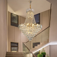 Lustre de luxe BGST au design moderne en cristal pour salon, salle à manger, villa, hôtel, hall, maison, duplex, décoration de bâtiment