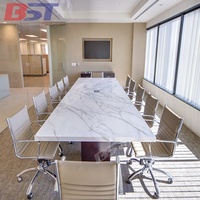 Bureau moderne grande salle de réunion café table et chaises blanc carré 10/20 table de conférence