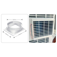 Coupleur de tuyau d'échappement de climatisation en acier ABS de forme carrée de 5.9 pouces Raccords de tuyauterie en plastique pratiques pour usage domestique Manuel