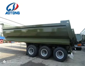 100 tons double axles dumper lorry U shaped End Rear Tipper Dumper Semi Truck Trailer