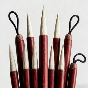 Pincel <span class=keywords><strong>de</strong></span> Caligrafía China Hecho a <span class=keywords><strong>Mano</strong></span> con Pelo <span class=keywords><strong>de</strong></span> Oveja Fino y Mango <span class=keywords><strong>de</strong></span> Madera <span class=keywords><strong>de</strong></span> Sándalo Rojo, Pincel para Práctica <span class=keywords><strong>de</strong></span> Caligrafía - Product Image 4