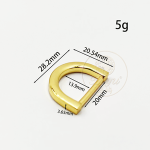 ห่วงเกี่ยวแบบหมุนได้ วัสดุโลหะผสมสังกะสี รูปตัว D ขนาดเส้นผ่านศูนย์กลางภายใน 20 มม. คุณภาพสูง สำหรับอุปกรณ์เสริมกระเป๋าเดินทาง - Product Image 3