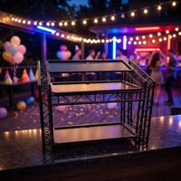 Éclairage LED, pupitre DJ en alliage d'aluminium, pliable, avec design modulaire, équipement DJ léger et portable à vendre