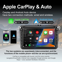 8 İnç Dokunmatik Ekranlı CarPlay AirPlay Kablosuz Android Auto, BT Navigasyonlu, VW AMAROK PASSAT POLO TOURAN TIGUAN için
