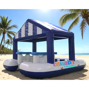 Bar flottant gonflable pour piscine, idéal pour les fêtes en plein air, respectueux de l'environnement, certifié CE, avec souffleur et kits de réparation pour piscine, été - Product Image 3