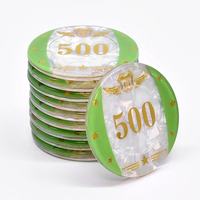 YH Acrylique Casino Chips Personnalisé Jetons De Jeu Rfid Fichas De Poker Professionnel Rounders Jetons De Poker