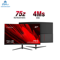 Moniteur incurvé 27 pouces (1920X1080) 75Hz Taux de rafraîchissement 1k 4k VESA DP Mode LowBlue Affichage à synchronisation adaptative PC