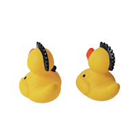 Jouets de bain pour bébé en caoutchouc personnalisés avec un motif de canard électrique, jouet de baignoire unique avec des motifs amusants