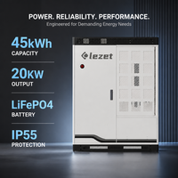 Gabinete de Almacenamiento de Energía Doméstico Híbrido de Iones de Litio Lezet de 45 kWh y 20 kW, Refrigerado por Aire, IP55, IATF16949, ISO9001