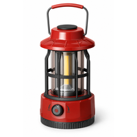 Lanterne de camping LED COB JD-L801, batterie au lithium rechargeable, lumière chaude vintage pour l'extérieur, interrupteur rotatif, lampe suspendue portable, IP44