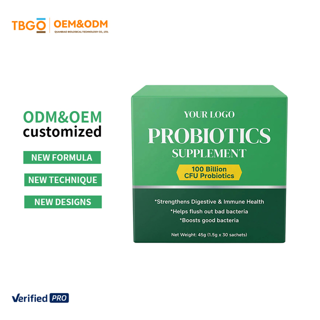 Private Label Gut Health Probiotic Powder With15 Billion CFU Multi-Strain OEM ODM Daily Wellness Supplement GMP Factory