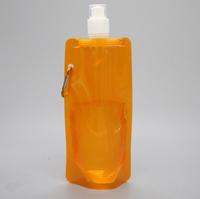 Bouteilles d'eau de sport durables sans BPA, pliables et rétractables avec mousqueton pour les voyages