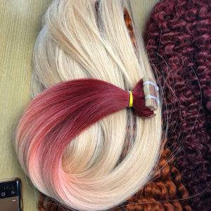 Texture douce de double trame de machine d'extensions de cheveux vierges de Remy humain de qualité supérieure disponible dans tous les styles - Product Image 1