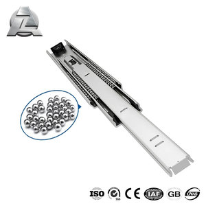 Side Mount rails theo dõi glides chống nghiêng Interlock ngành công nghiệp đồ nội thất 10mm 100 gói mở rộng đầy đủ thép nhôm ngăn kéo trượt - Product Image 3