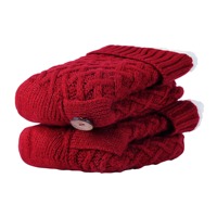 Chaussons d'hiver pour femmes, chauds et moelleux, doublés en polaire, doux et douillets, épais, Sherpa, avec pinces antidérapantes.