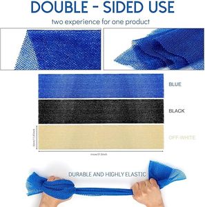 3 Pieces African Bath Sponge African Net Long Net Bath Sponge Exfoliating Shower Body Scrubber Back Scrubber Skin Smoother - Product Image 2