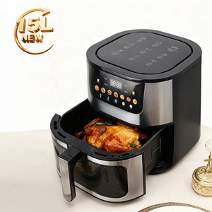 Nouvelle version améliorée <span class=keywords><strong>Friteuse</strong></span> à <span class=keywords><strong>air</strong></span> électrique intelligente numérique 15L avec <span class=keywords><strong>double</strong></span> chauffage (haut et bas) en acier inoxydable sans huile - Product Image 2