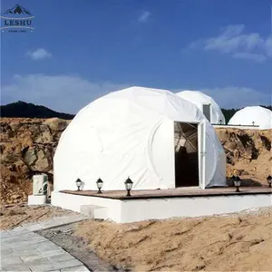 Vendita calda leshu prezzo di fabbrica antivento insonorizzato 5m 6m 7m lusso igloo glamping cupola geodetica tenda hotel house con bagno