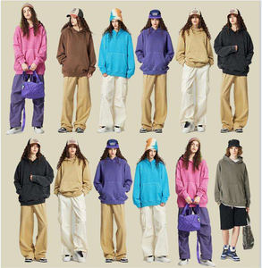 Sweat-shirts à capuche pour hommes de haute qualité, surdimensionnés, lourds, délavés à l'acide, 100% coton, imprimés numériquement, brodés, pour l'hiver - Product Image 2