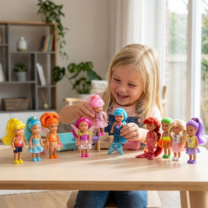 Poupées en vinyle de luxe de 10 cm, assorties, emballées en boîte ouverte, collection multi-styles, vente en gros en vrac - Product Image 4