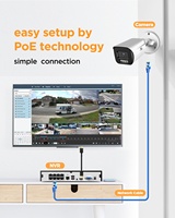 Sistema de Cámaras de Seguridad PoE 4K de 16 Canales con Disco Duro de 4 TB, Luz Dual Inteligente, Audio Bidireccional y VCA con IA para Vigilancia en Exteriores