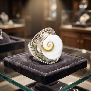 Latest Design Shiva Eye <b>925</b> Sterling <b>Silver</b> Gemstone Wedding & Anniversary <b>Ring</b> with Ocean Shell Women's Party Jewelry - Product Image 3